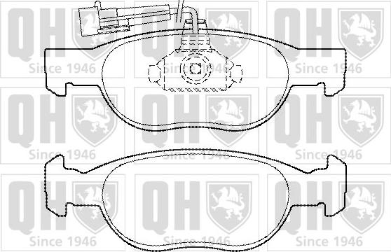 Quinton Hazell BP1340 - Bremsbelagsatz, Scheibenbremse alexcarstop-ersatzteile.com