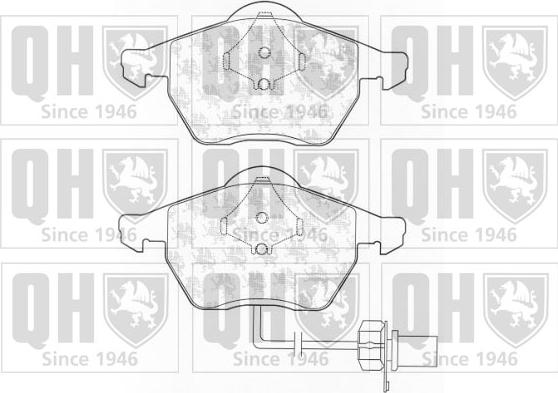 Quinton Hazell BP1324 - Bremsbelagsatz, Scheibenbremse alexcarstop-ersatzteile.com