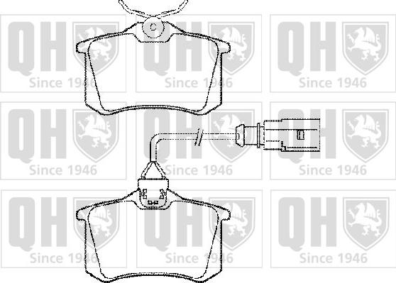 Quinton Hazell BP1280 - Bremsbelagsatz, Scheibenbremse alexcarstop-ersatzteile.com