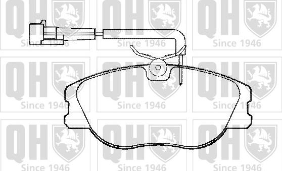 Quinton Hazell BP830 - Bremsbelagsatz, Scheibenbremse alexcarstop-ersatzteile.com