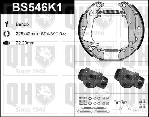 Quinton Hazell BS546K1 - Bremsbackensatz alexcarstop-ersatzteile.com