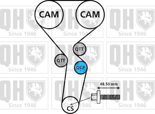 Quinton Hazell QBPK2470 - Wasserpumpe + Zahnriemensatz alexcarstop-ersatzteile.com