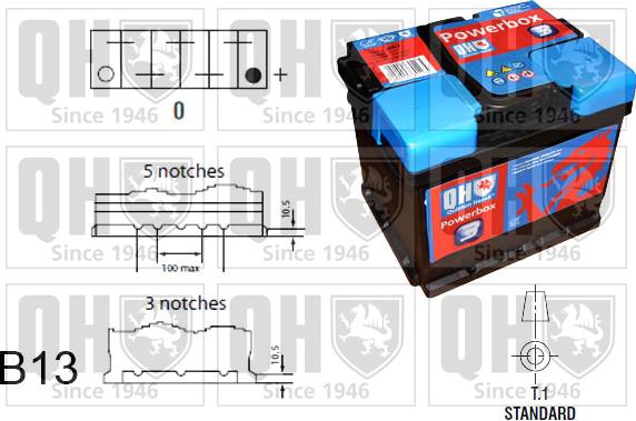 Quinton Hazell QBT0193 - Starterbatterie alexcarstop-ersatzteile.com