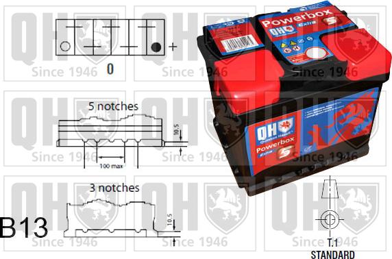 Quinton Hazell QBT0195 - Starterbatterie alexcarstop-ersatzteile.com