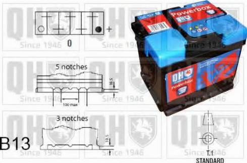 Quinton Hazell QBT0753 - Starterbatterie alexcarstop-ersatzteile.com