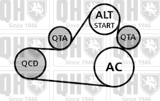 Quinton Hazell QDK103 - Keilrippenriemensatz alexcarstop-ersatzteile.com