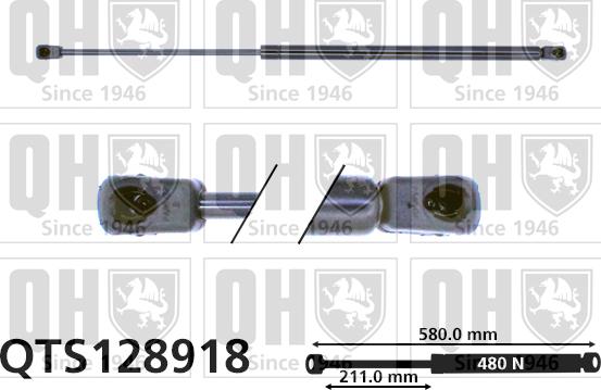 Quinton Hazell QTS128918 - Gasfeder, Koffer / Laderaum alexcarstop-ersatzteile.com