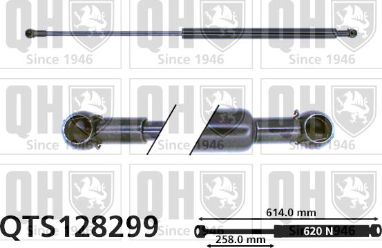 Quinton Hazell QTS128299 - Gasfeder, Koffer / Laderaum alexcarstop-ersatzteile.com