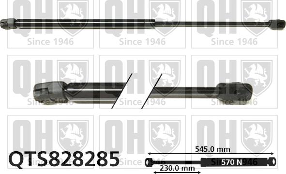 Quinton Hazell QTS828285 - Gasfeder, Koffer / Laderaum alexcarstop-ersatzteile.com