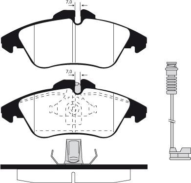 BOSCH BP101 - Bremsbelagsatz, Scheibenbremse alexcarstop-ersatzteile.com