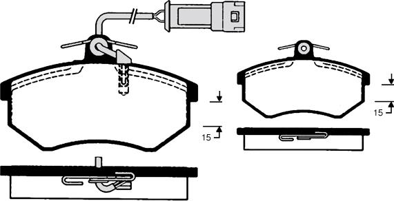 HELLA T5051 - Bremsbelagsatz, Scheibenbremse alexcarstop-ersatzteile.com