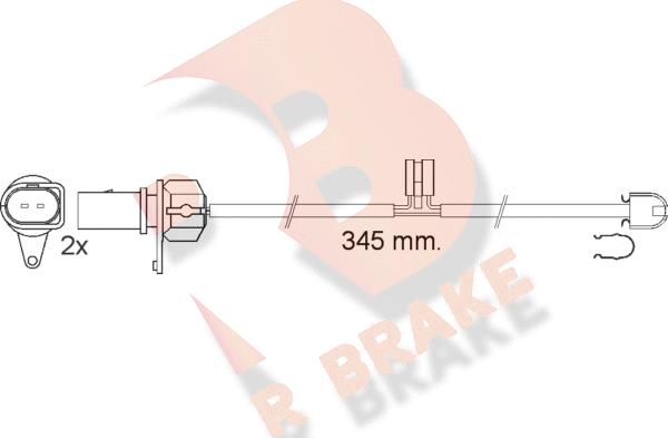 R Brake 610544RB - Warnkontakt, Bremsbelagverschleiß alexcarstop-ersatzteile.com