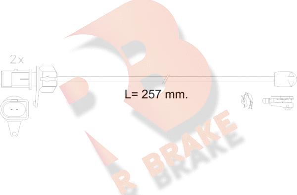 R Brake 610609RB - Warnkontakt, Bremsbelagverschleiß alexcarstop-ersatzteile.com