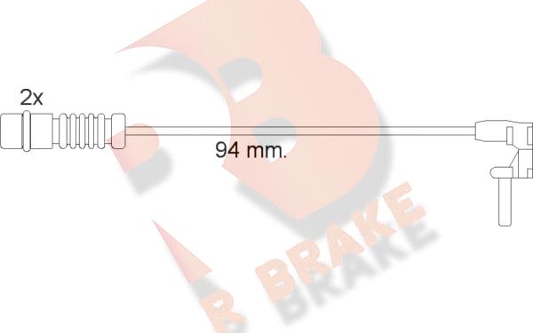 R Brake 610056RB - Warnkontakt, Bremsbelagverschleiß alexcarstop-ersatzteile.com