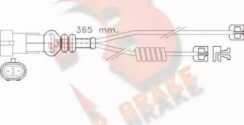 R Brake 610301RB - Warnkontakt, Bremsbelagverschleiß alexcarstop-ersatzteile.com