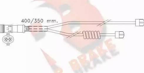 R Brake 610338RB - Warnkontakt, Bremsbelagverschleiß alexcarstop-ersatzteile.com