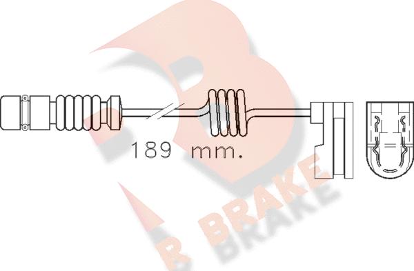 R Brake 610377RB - Warnkontakt, Bremsbelagverschleiß alexcarstop-ersatzteile.com