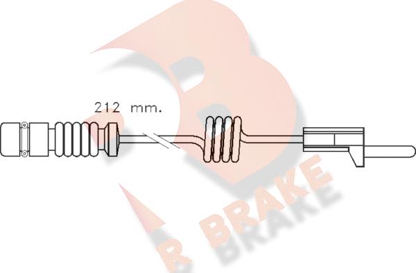 R Brake 610259RB - Warnkontakt, Bremsbelagverschleiß alexcarstop-ersatzteile.com