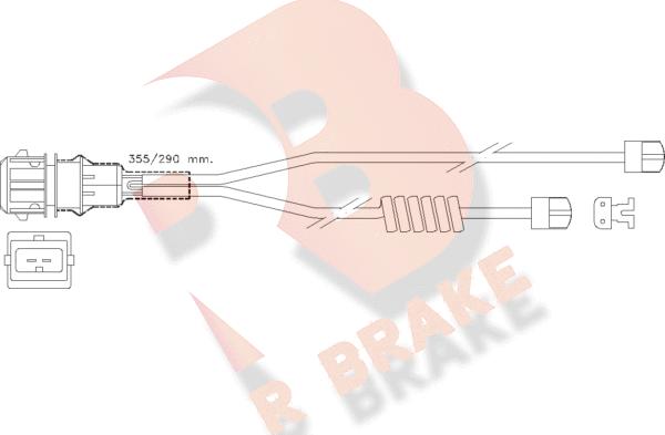 R Brake 610254RB - Warnkontakt, Bremsbelagverschleiß alexcarstop-ersatzteile.com