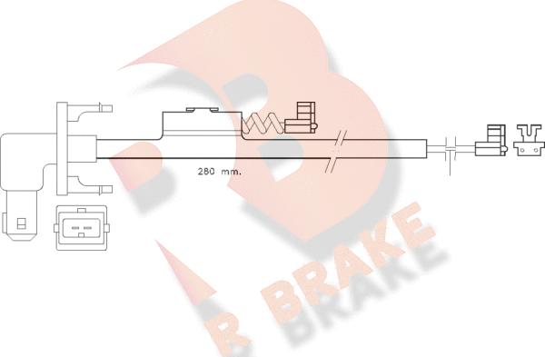 R Brake 610288RB - Warnkontakt, Bremsbelagverschleiß alexcarstop-ersatzteile.com