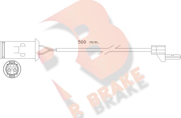 R Brake 610222RB - Warnkontakt, Bremsbelagverschleiß alexcarstop-ersatzteile.com