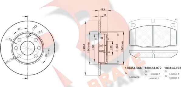 R Brake 3R04546193 - Bremsensatz, Scheibenbremse alexcarstop-ersatzteile.com