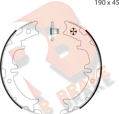 R Brake 79RBPB4039 - Bremsbackensatz, Feststellbremse alexcarstop-ersatzteile.com