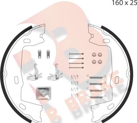 R Brake 79RBPB4021 - Bremsbackensatz, Feststellbremse alexcarstop-ersatzteile.com