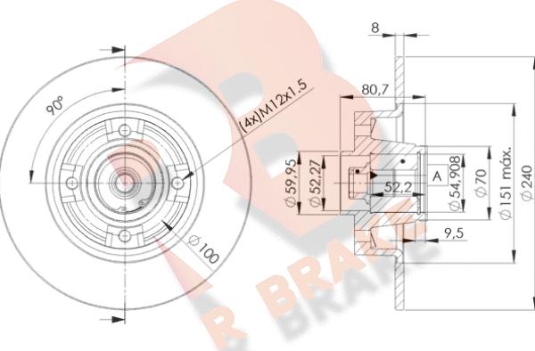 R Brake 78RBD17823 - Bremsscheibe alexcarstop-ersatzteile.com