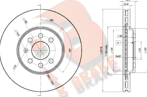 R Brake 78RBD29001 - Bremsscheibe alexcarstop-ersatzteile.com