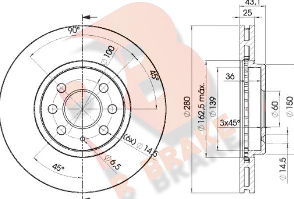 R Brake 78RBD29007 - Bremsscheibe alexcarstop-ersatzteile.com