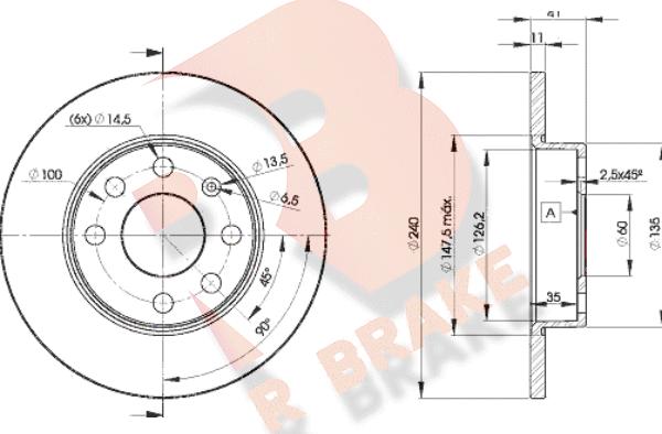 R Brake 78RBD29020 - Bremsscheibe alexcarstop-ersatzteile.com