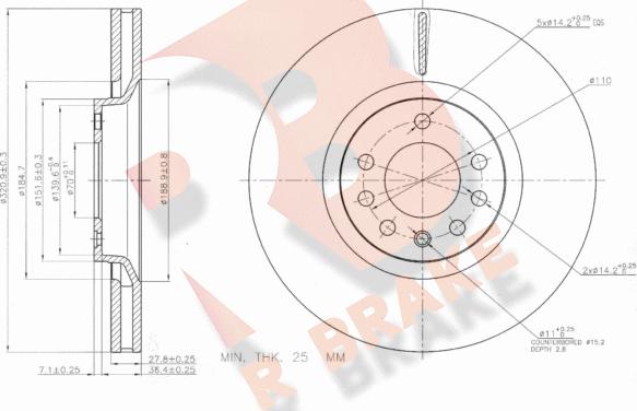 R Brake 78RBD29213 - Bremsscheibe alexcarstop-ersatzteile.com