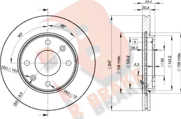 R Brake 78RBD24694 - Bremsscheibe alexcarstop-ersatzteile.com