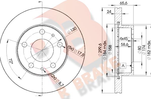 R Brake 78RBD24682 - Bremsscheibe alexcarstop-ersatzteile.com