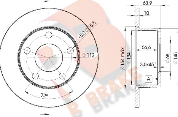 R Brake 78RBD24060 - Bremsscheibe alexcarstop-ersatzteile.com