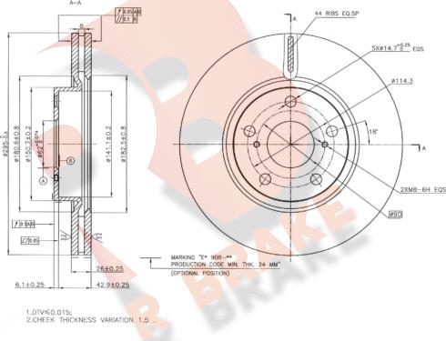 R Brake 78RBD20009 - Bremsscheibe alexcarstop-ersatzteile.com