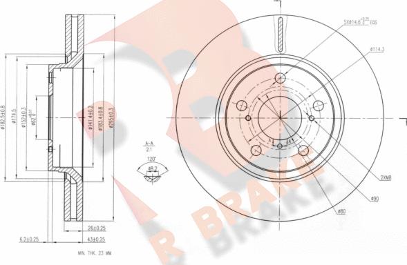 R Brake 78RBD20302 - Bremsscheibe alexcarstop-ersatzteile.com