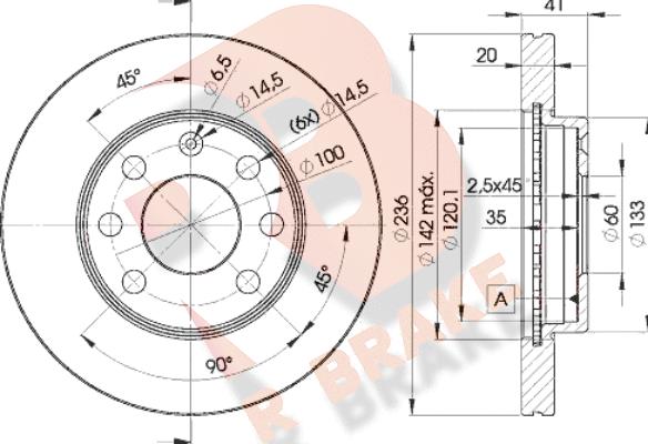 R Brake 78RBD21440 - Bremsscheibe alexcarstop-ersatzteile.com