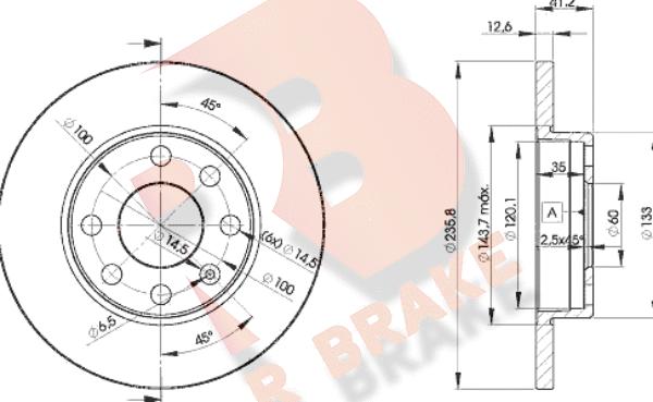 R Brake 78RBD21240 - Bremsscheibe alexcarstop-ersatzteile.com