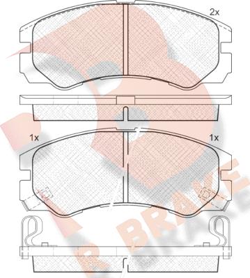 R Brake RB0990 - Bremsbelagsatz, Scheibenbremse alexcarstop-ersatzteile.com