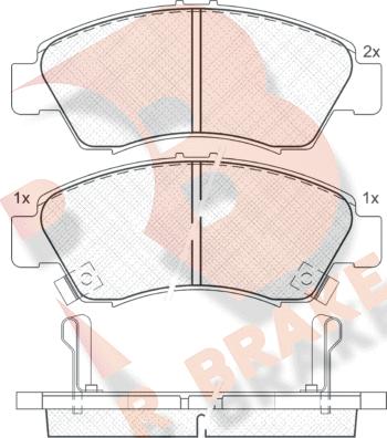 R Brake RB0958 - Bremsbelagsatz, Scheibenbremse alexcarstop-ersatzteile.com