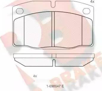 R Brake RB0454-066 - Bremsbelagsatz, Scheibenbremse alexcarstop-ersatzteile.com