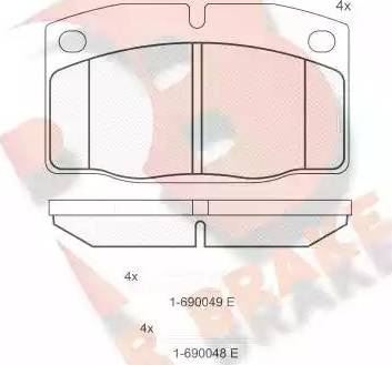 R Brake RB0454-073 - Bremsbelagsatz, Scheibenbremse alexcarstop-ersatzteile.com