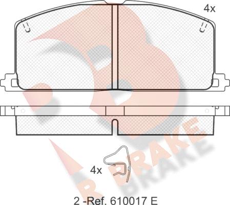 R Brake RB0462 - Bremsbelagsatz, Scheibenbremse alexcarstop-ersatzteile.com