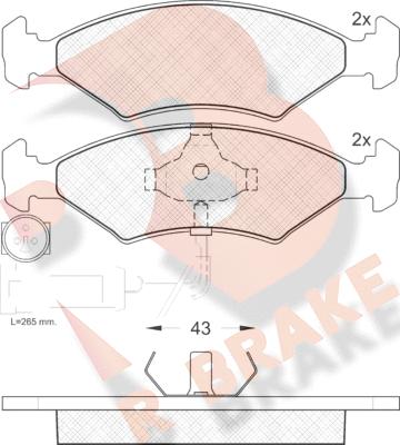 R Brake RB0410 - Bremsbelagsatz, Scheibenbremse alexcarstop-ersatzteile.com