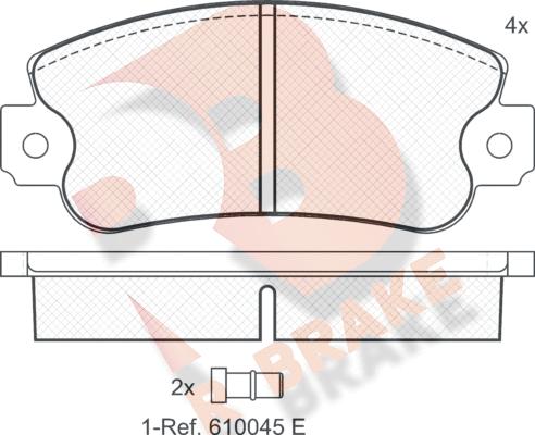 R Brake RB0418 - Bremsbelagsatz, Scheibenbremse alexcarstop-ersatzteile.com