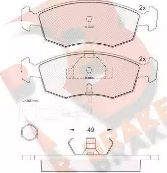 R Brake RB0475 - Bremsbelagsatz, Scheibenbremse alexcarstop-ersatzteile.com