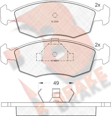 R Brake RB0543 - Bremsbelagsatz, Scheibenbremse alexcarstop-ersatzteile.com