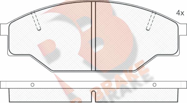 R Brake RB0614 - Bremsbelagsatz, Scheibenbremse alexcarstop-ersatzteile.com